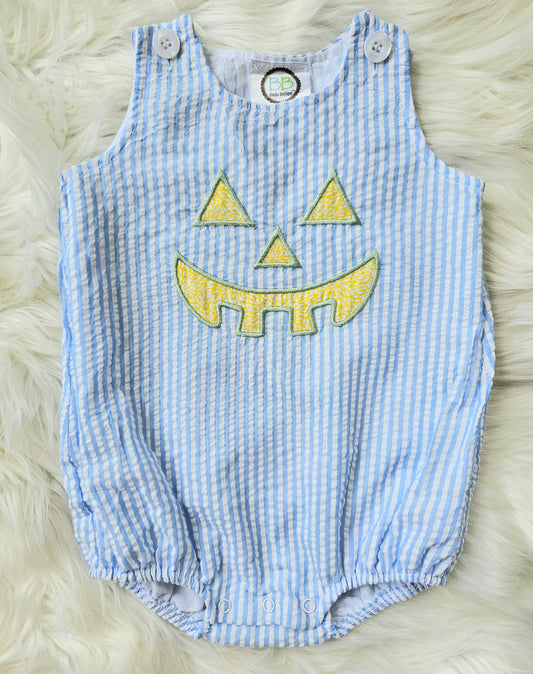 Embroidered Jack-O-Lantern Boys Bubble