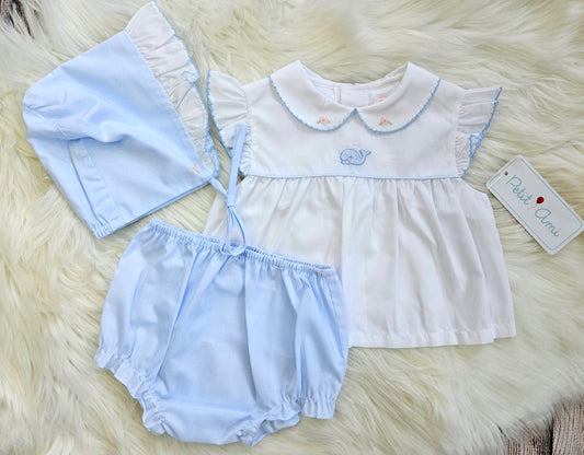 Whale Girls Diaper Set