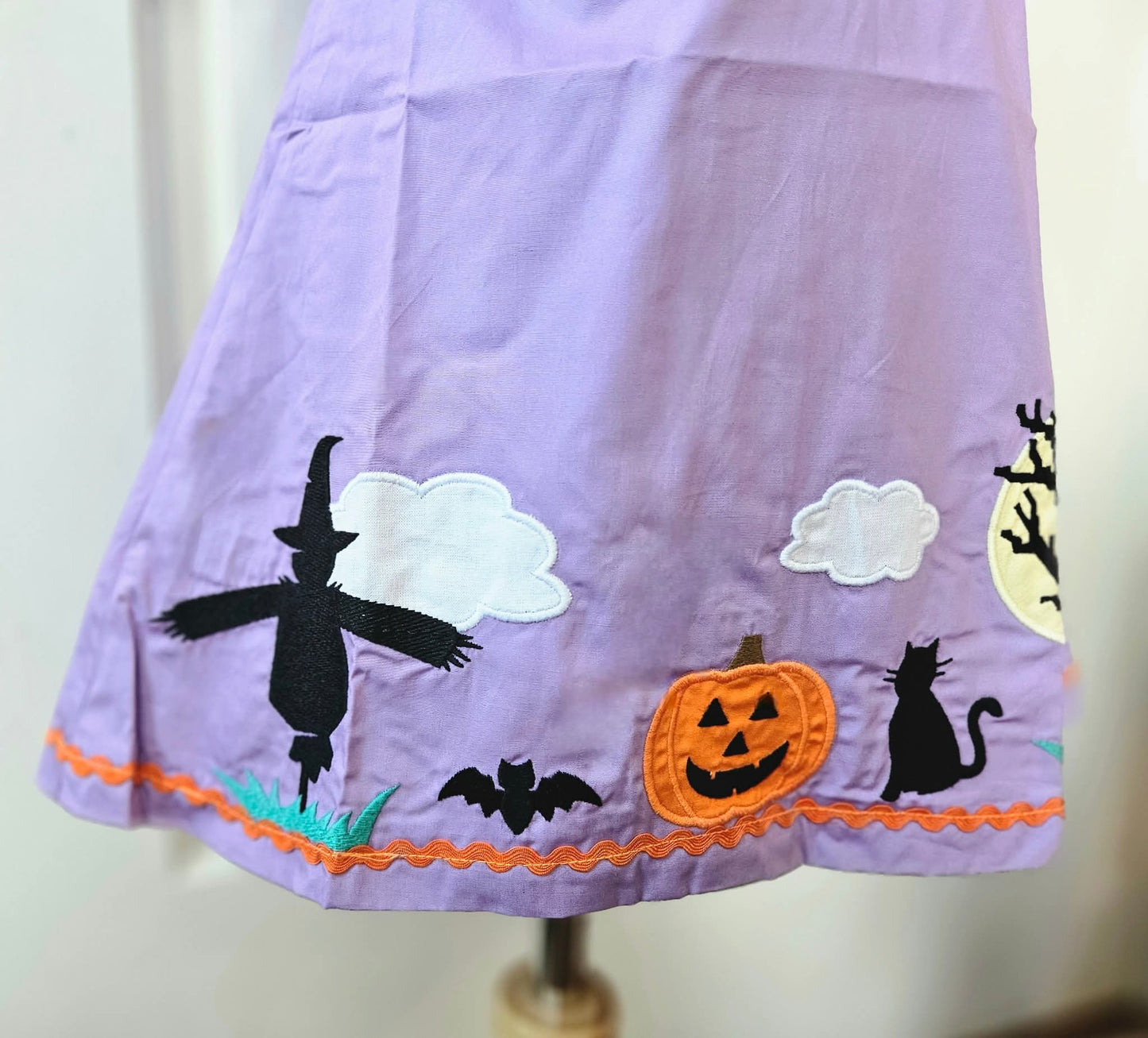 Purple Embroidered Halloween Dress #476