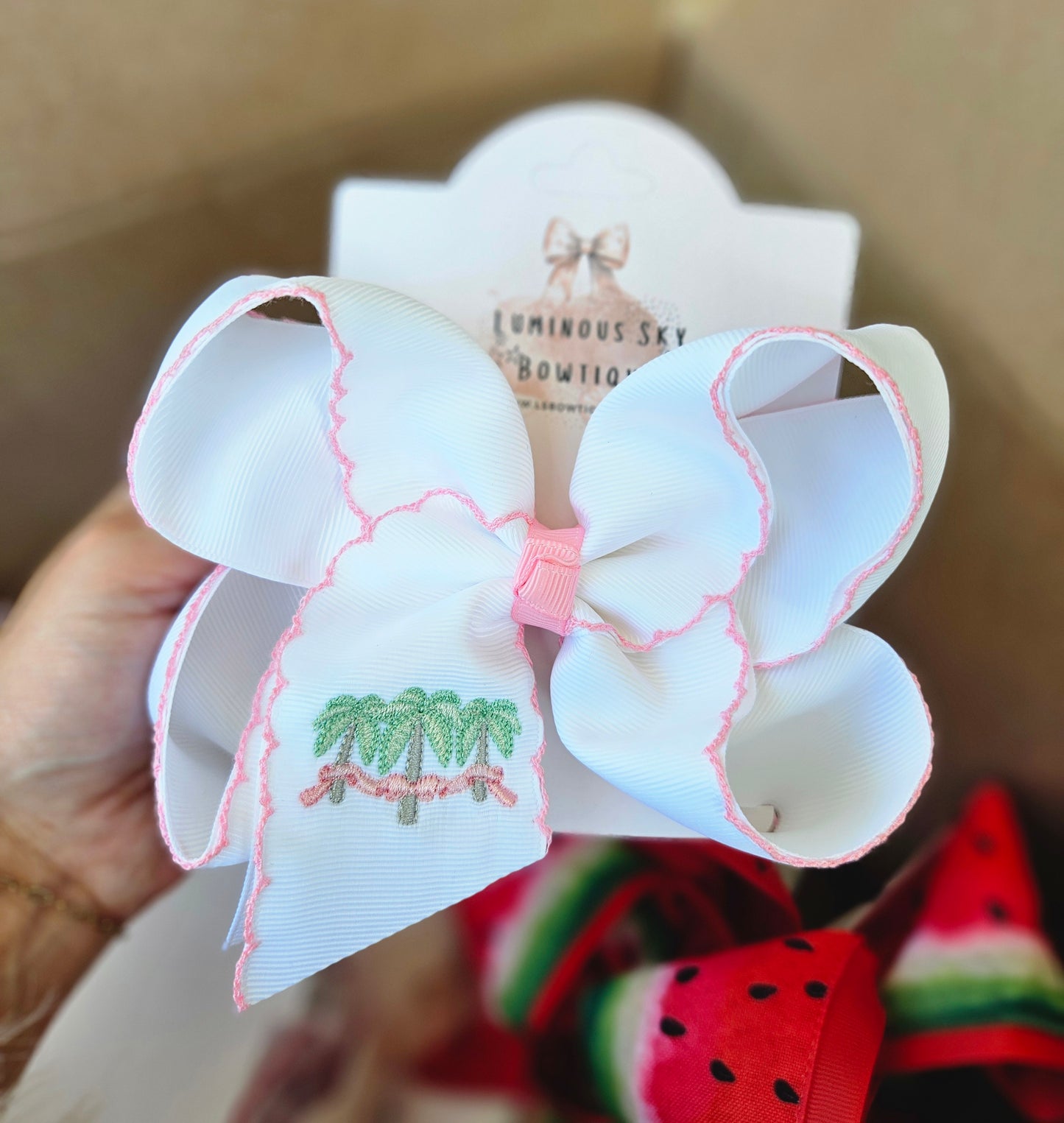 Three Palm Tree Clip Bow
