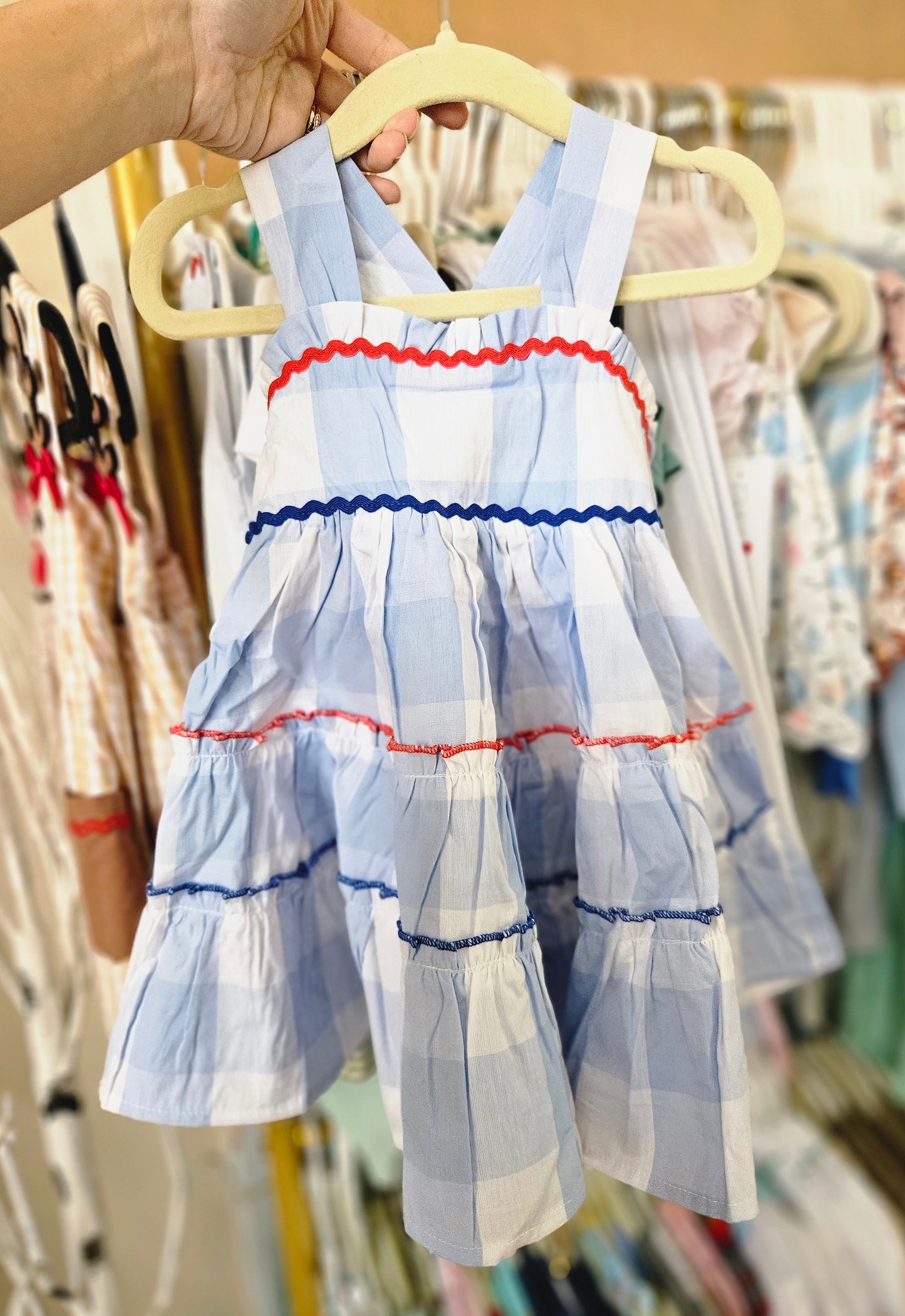 Girls Ruffle Patriotic Dress #463