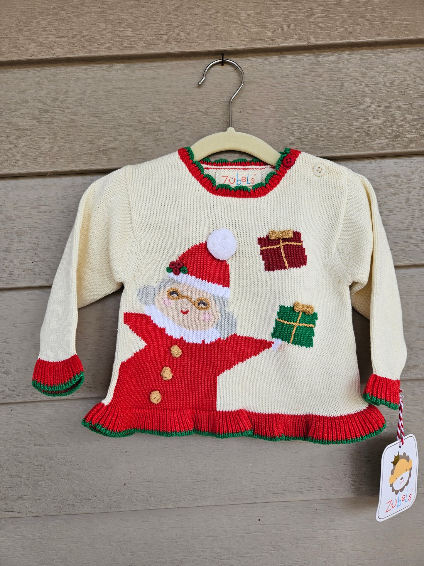 Mrs. Clause Girls Christmas Sweater