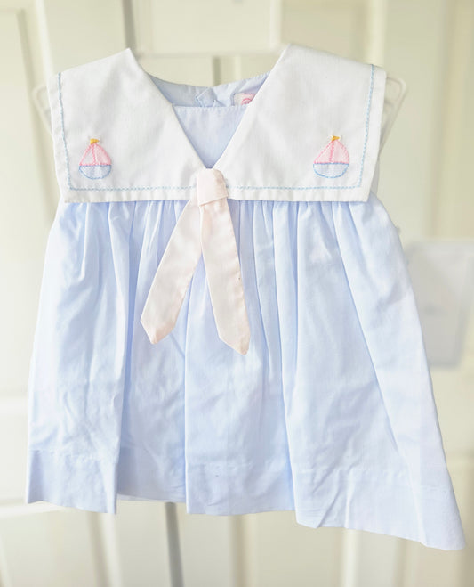 Girls Vintage Style Sailboat Sundress #489