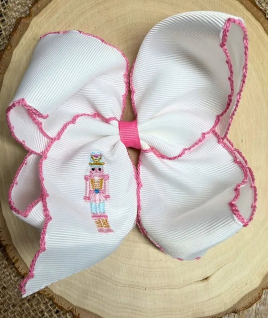 Pink Nutcracker Clip Bow